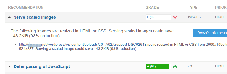 check for serve scaled images