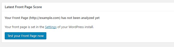 gtmetrix for wordpress no front test