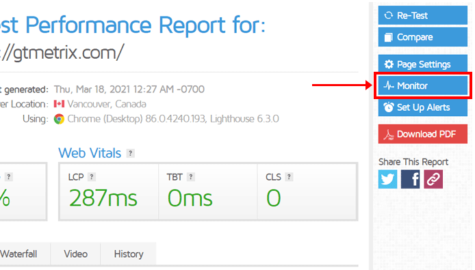 GTmetrix  Website Performance Testing and Monitoring