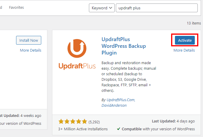 Backup Your WordPress Installation