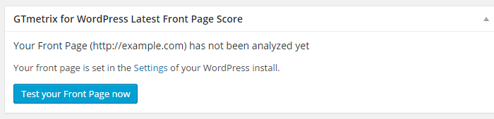Test your Front Page