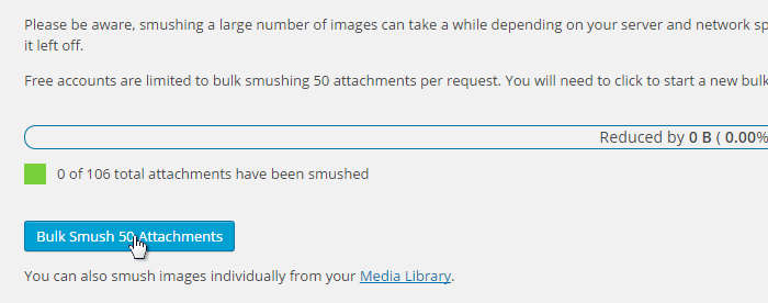 WP-Smush Bulk Smushing